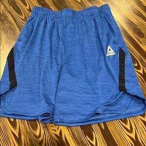 Reebok Athletic Shorts Blue and Black Performance Fit